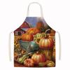 Thanksgiving Sunflower & Pumpkin Oil-Proof Kitchen Apron