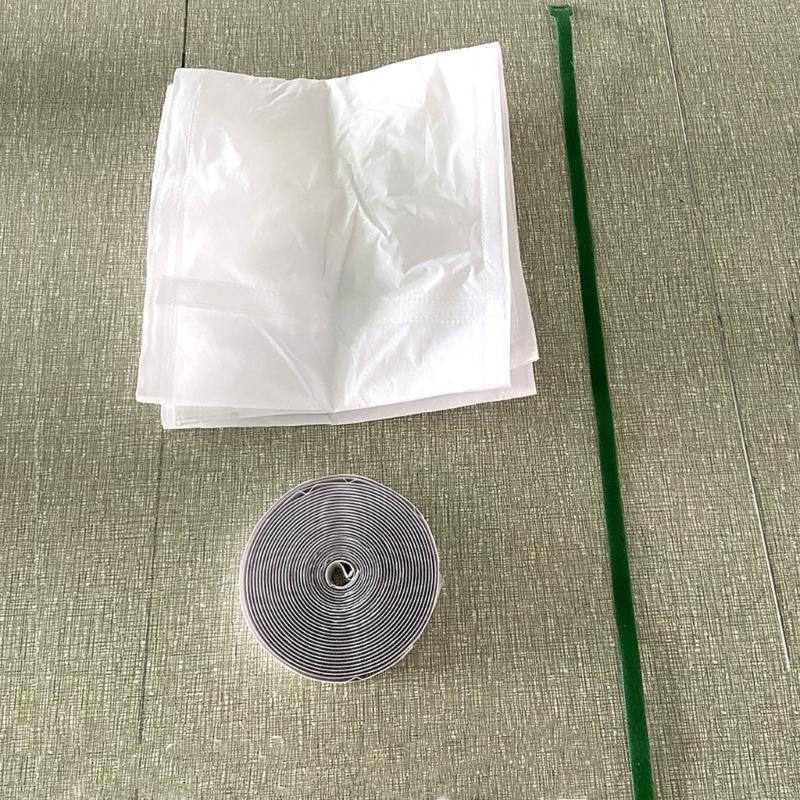 Waterproof Air Lock Window Seal Set Portable Air Conditioning Window Sealing Cloth Insulation Curtain with Zippers