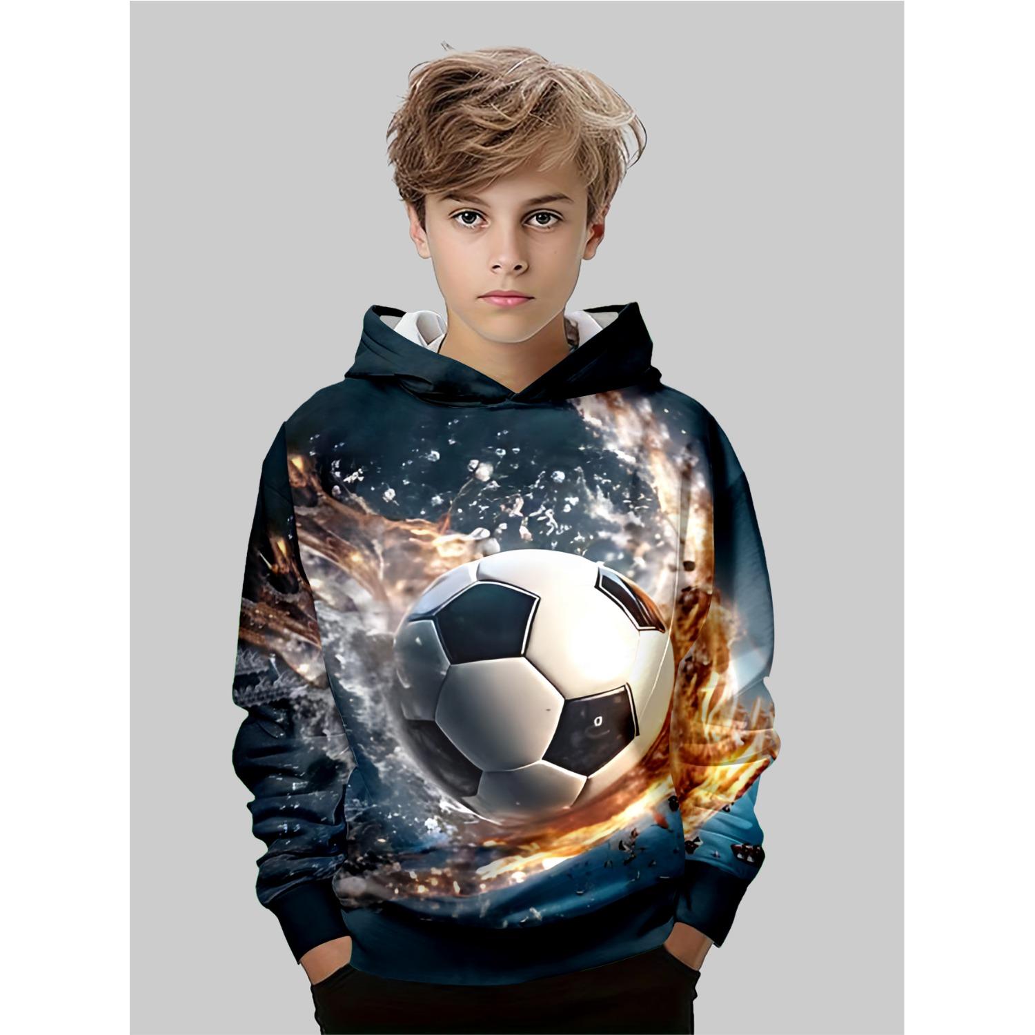 

Детская одежда, толстовки для мальчиков, повседневные модные топы с длинным рукавом и 3D-принтом, весна-осень 7-8Y