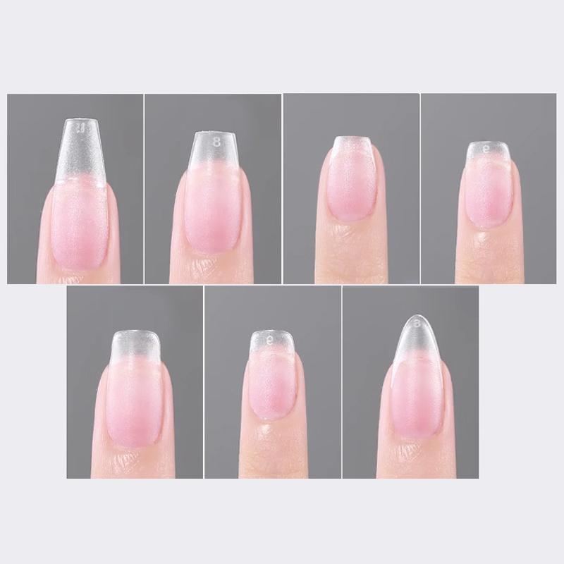 100Pcs/Box Xs/S/M Fake Nails No Polishing No Trace Press On Nails Clear Artificial Thin Nail Tips For Nail Extension Home Diy