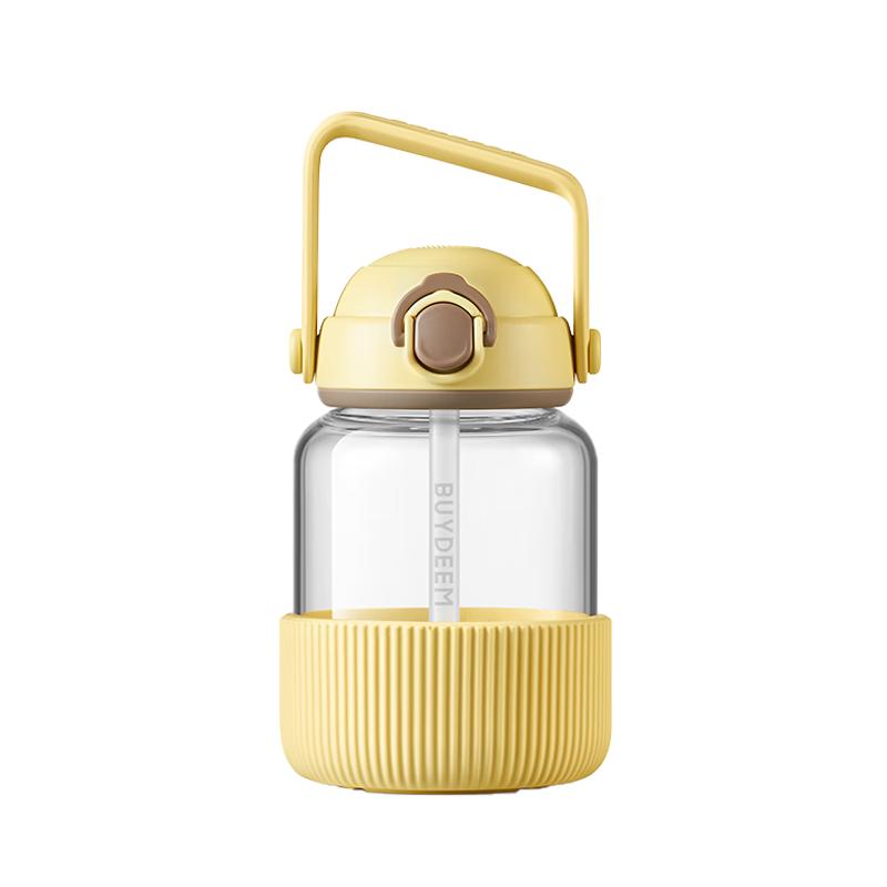 Buydeem Tonton Glass Water Bottle with Straw