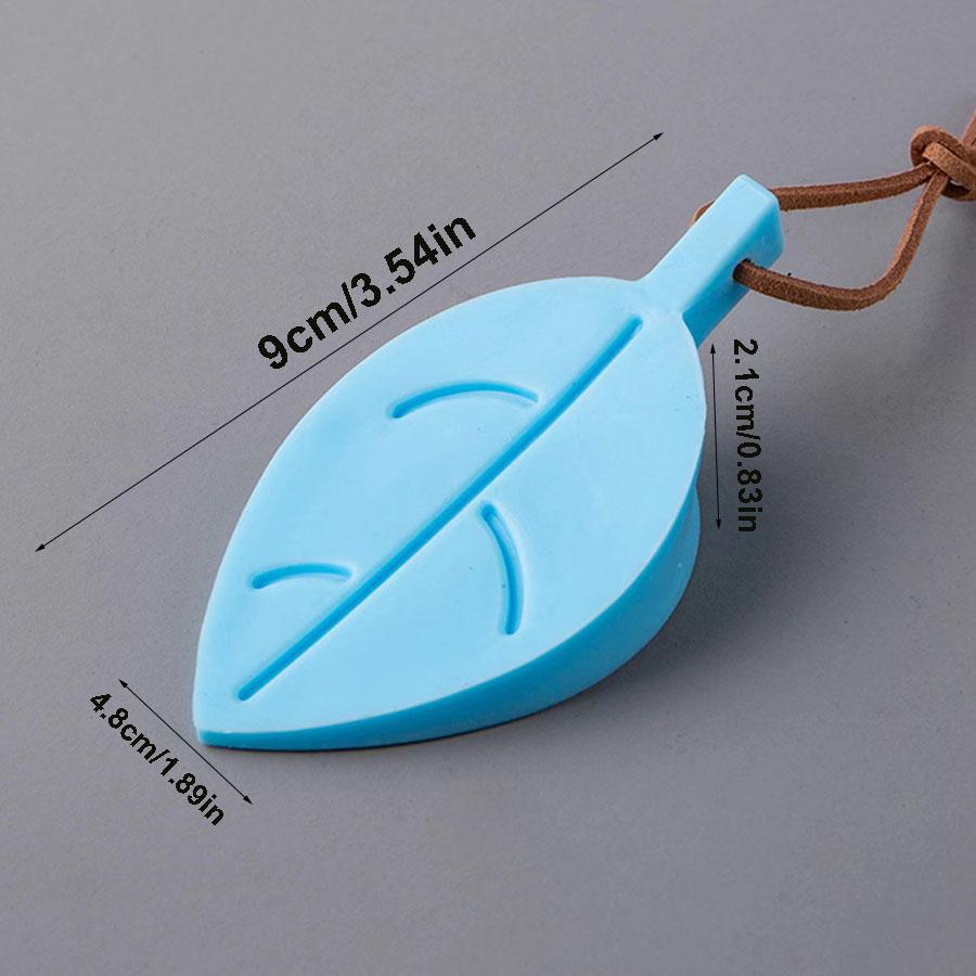 1pc Leaf Shaped Silicone Door Stopper, Polished Metal Surface, Hangable Windproof Door Stop, Anti-Pinch Safety Door Clamp Best