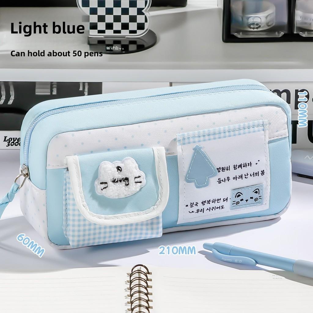 Style Cat Shape Pen Case With Large Capacity For Students And Office Use