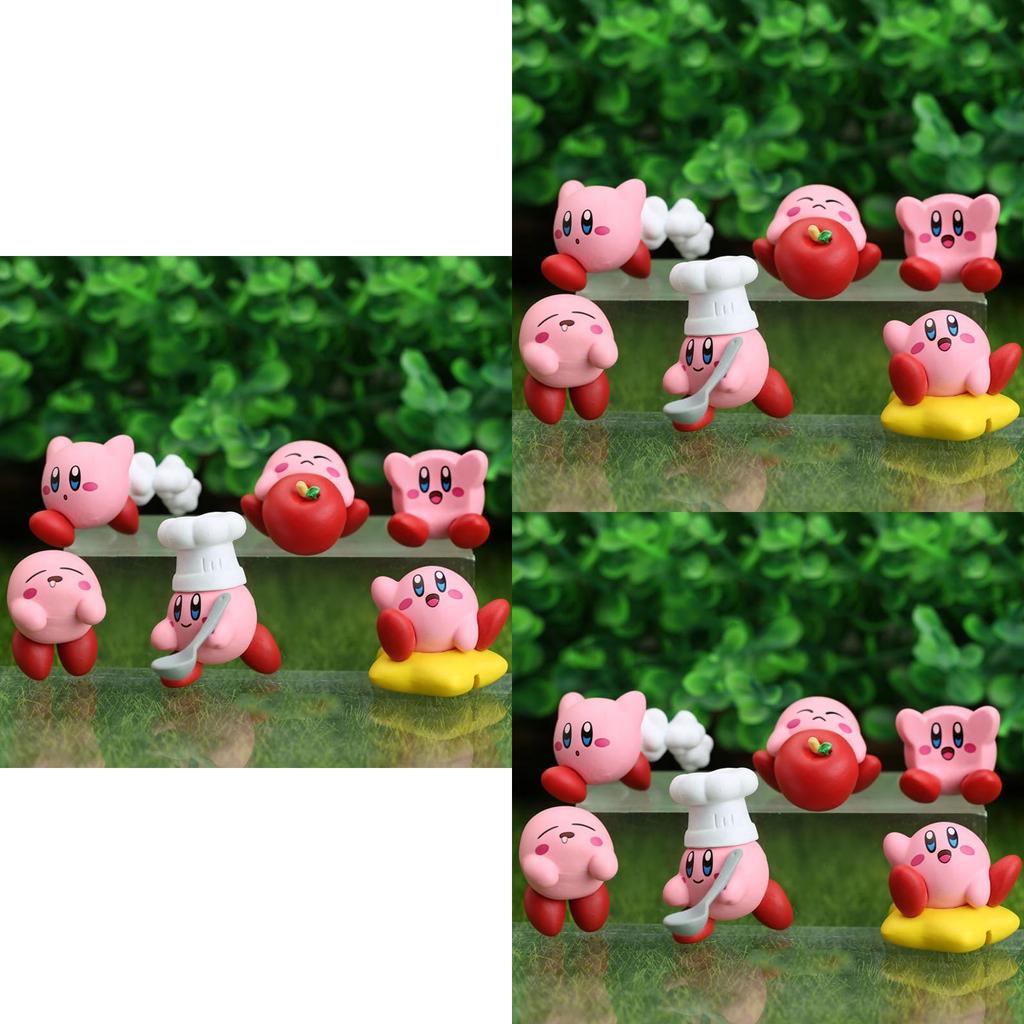 Cute And Detailed 6 Pcs Kirby Mini Figure Set For Anime Lovers