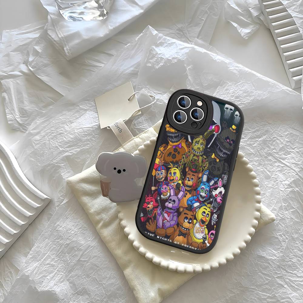 Amine Fnaf Five-nights-At-Freddys Phone Case For IPhone 16 15 14 11 12 13 Pro Max Plus Back Leather Shell