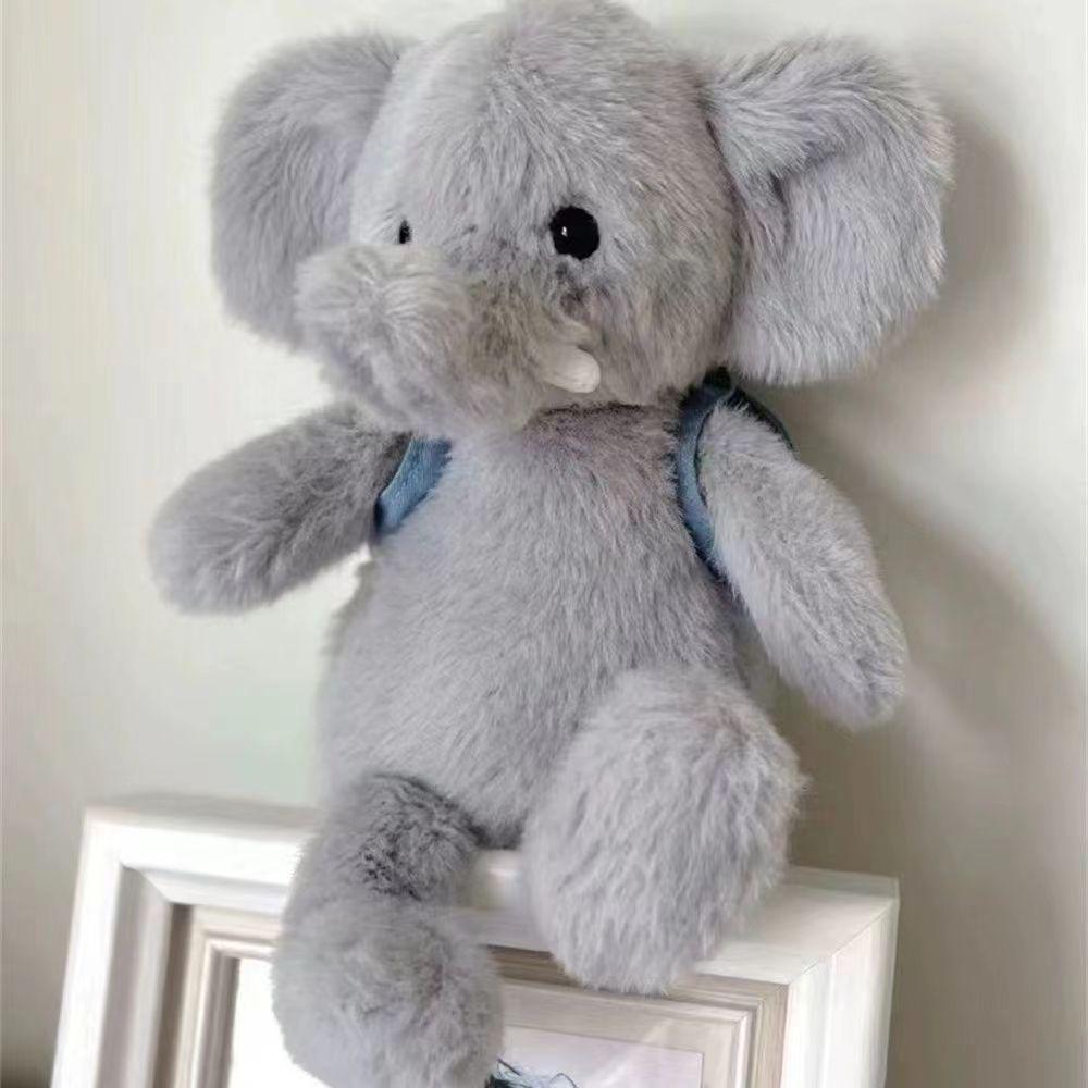 

Jellycat Style Baby Elephant & Puppy Plush Backpack Toy for Girls Full Set + Dust Bag