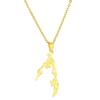 Patriotic Necklace Fashionable Tamil Eelam Pendant Neck Chain Trendy Stainless Steel Collarbone Chain Ethnic Style