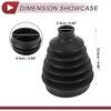 1 Set CV Joint Boot Kit for Mitsubishi Outlander 2008-2013 Outer Constant Velocity Joint Boot W/Clamps No.3817A099 Black Rubber