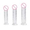 Realistic Dildo for Women Silicone Beginner Clear Dildo with Strong Suction Cup Hands-Free Play for Adult Sex Masturbator G Spot