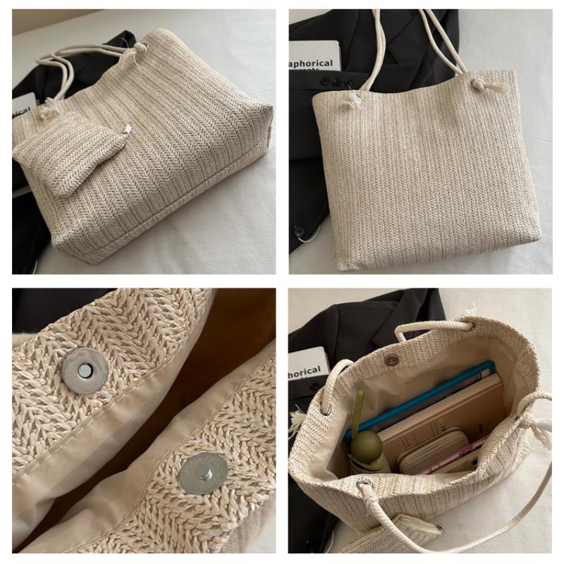 Personalized Leisure Commuter Tote Bag Summer Fashion Simple Shoulder Bag Trend Large Capacity Handbag