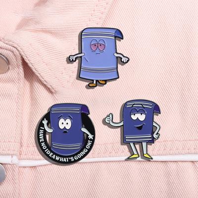 Parco degli Anime Spille Smaltate Asciugamano Magico Cartone Animato Comico Fantastico Divertente Spille Metalliche Distintivo da Bavero Gioielli per Abbigliamento Regali Per Amici