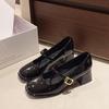 2025Women's Shoes Mary Jane Shoes Luxury Leather Dress Shoe French Princess Single Shoes Ladies Dance Shoe Zapato Mujer