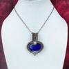 Lapis Lazuli Gemstone Pendant Copper Wire Wrapped Pendant Rainbow Moonstone Jewelry