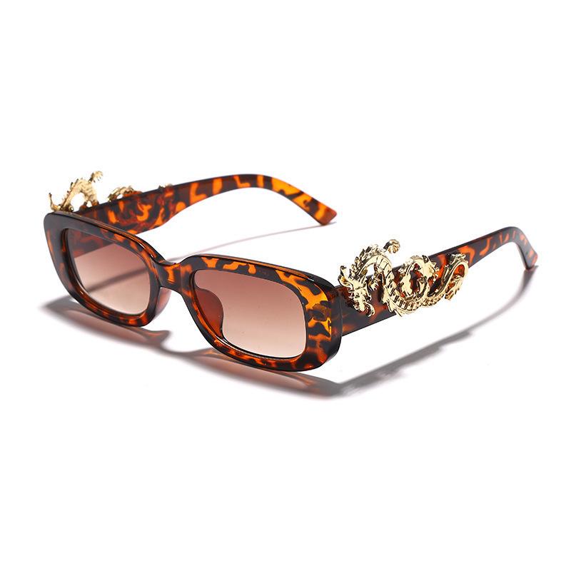

Dragon Decor Rectangle Sunglasses For Women Vintage UV400 Protection Luxury Y2K Fashion Shades KJ209