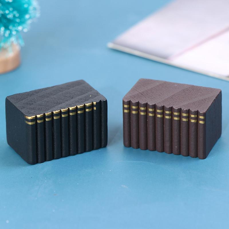 1:12 Dollhouse Miniature Wooden Book Model Accessories For Furniture Decor Toys