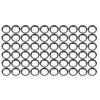 60Pcs 15MM Fishing Rod Spacer Ring Silicone Fishing Pole Handle Guides Rings Black