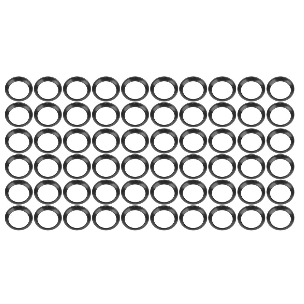 60Pcs 15MM Fishing Rod Spacer Ring Silicone Fishing Pole Handle Guides Rings Black