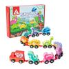 This Children's Magnetic Traffic Train Wooden Spliced Early Education Tractor Building Block Toy Is A High-quality Children's Toy That Combines Educat