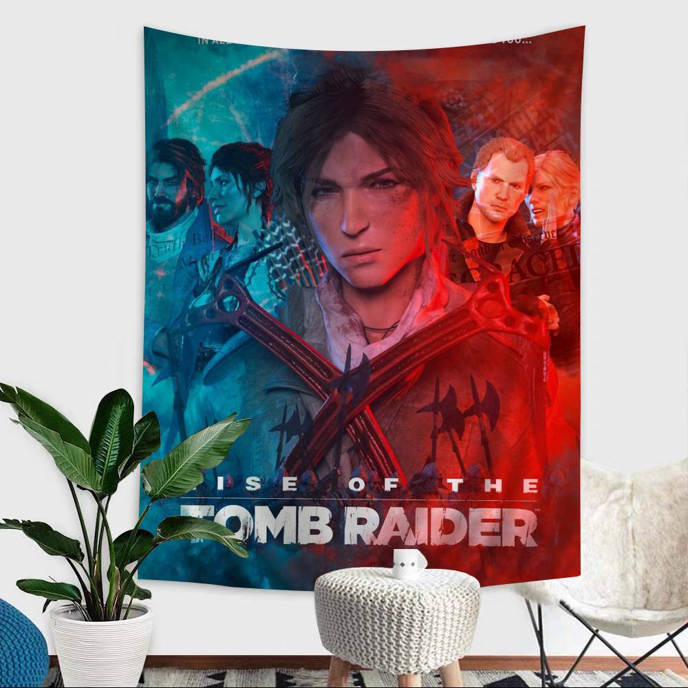 Game TTomb RRaider Chart Tapestry Home Decoration Hippie Bohemian Decoration Divination Wall Hanging Home Decor