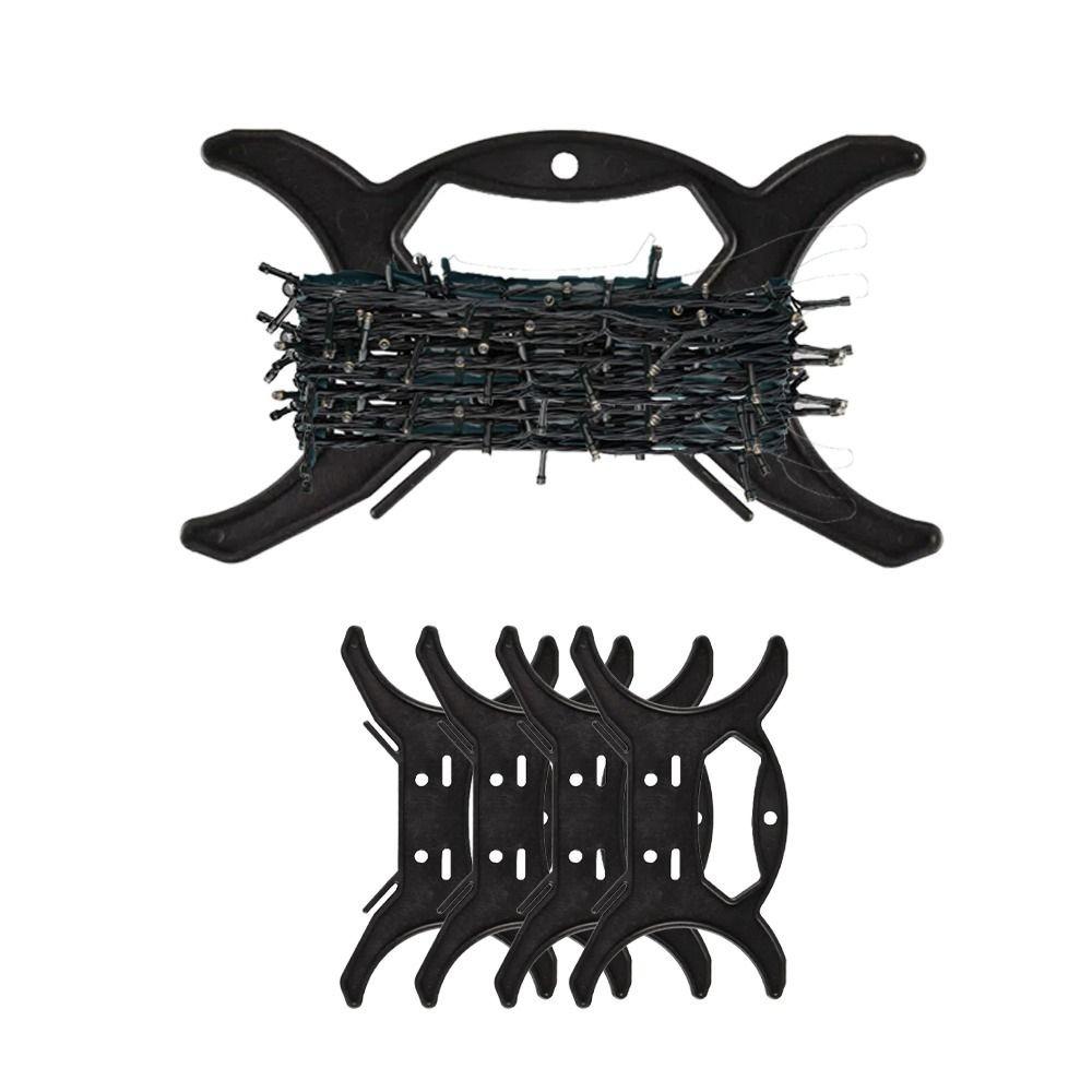 5pcs Black Holiday Light Storage All Purpose Light Cord Organizer Storage Holder After Holiday