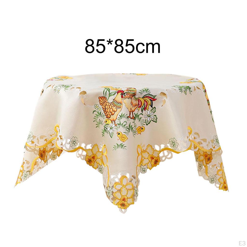Easter Chick Design Table Cover for Festive Dining Decor
