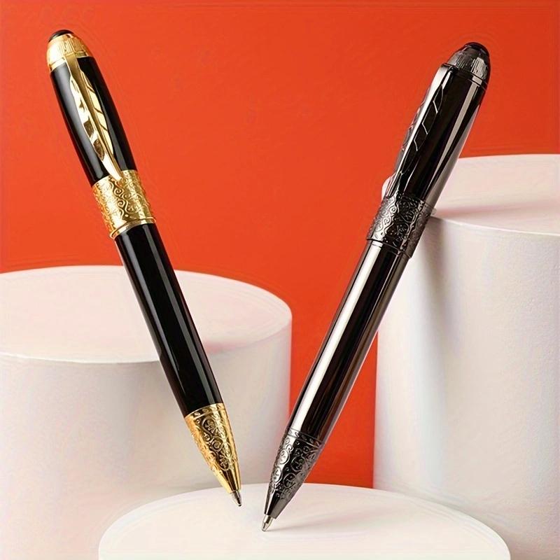 Luxusné kvalitné vyrezávané exkluzívne vzory 1,0 mm kovové high-end guľôčkové pero, kancelárske obchodné podpisové pero