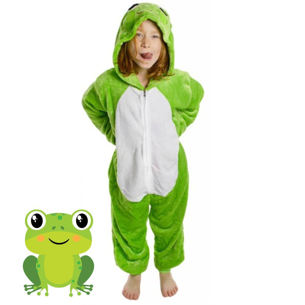 Children's pajamas frog onesie jumpsuit kigurumi children's disguise 122-128 Onesie children 001pcN frog - 122-128
