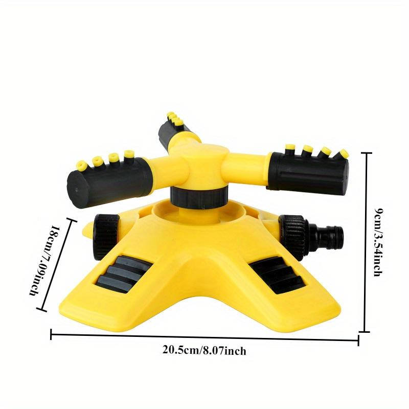 Lawn Automatic Water 360° Rotation Combination Adjustable Rotating Arms Rotary Triple Nozzle Outdoor Watering and Irrigation