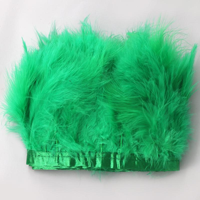 Turkey Feather Velvet Ribbon for DIY Wedding, Latin Headwear, and Clothing Accessories