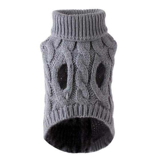 Dog Sweater Turtleneck Pet Sweater Warm Knitted Pullover Stretchy Knitwear Dogs Clothes for Fall Winter Small Dogs Puppies