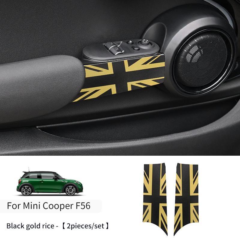 Autocollant Accoudoir de Porte de Voiture Pour Mini Cooper F55 F56 Cuir PU Poignée de Porte Auto Autocollant Accessoires de Décoration Intérieure de Voiture