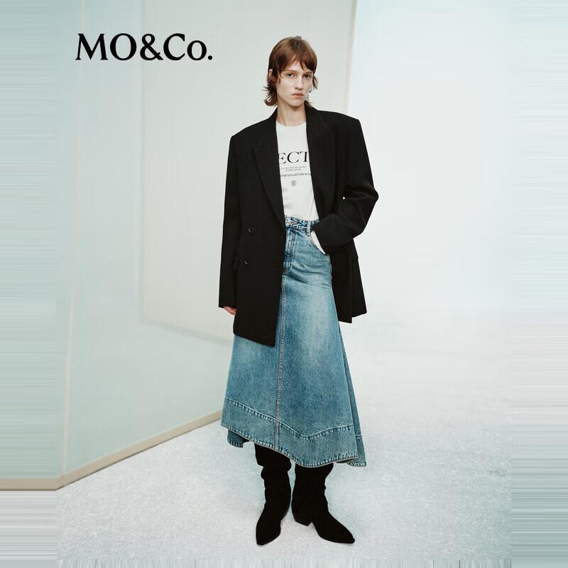 MO&Co.RECTO Designer Collaboration Cotton Denim High-Waist Skirt M 165