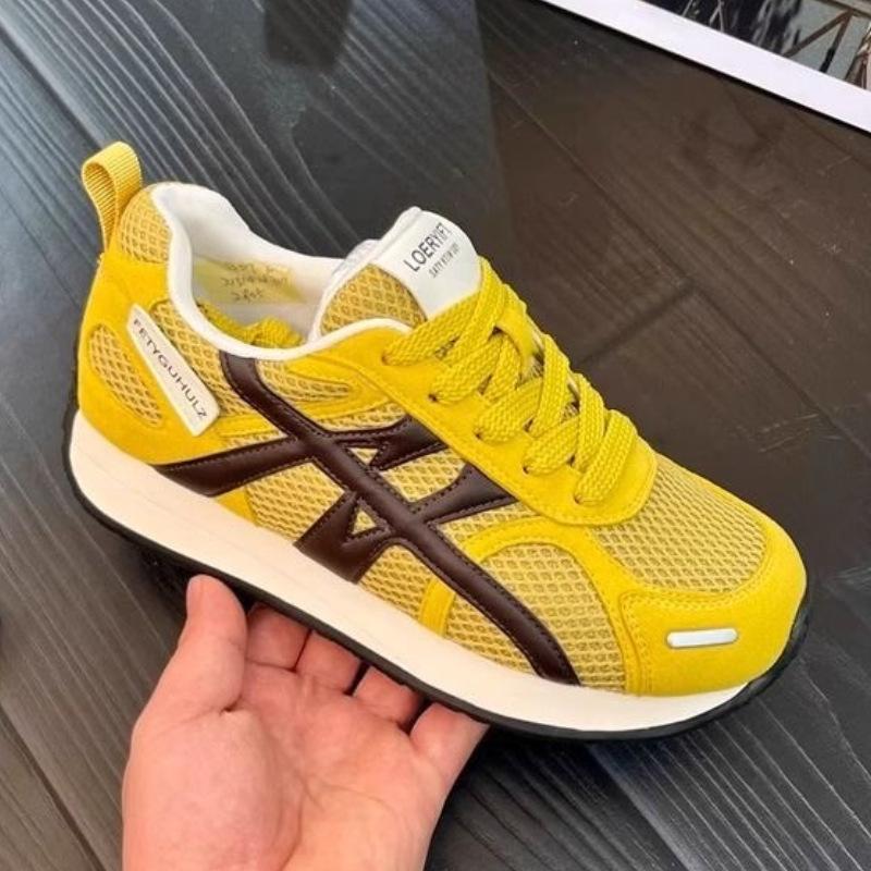 Summer Women's Shoes New Breathable Mesh German Training Shoes Women's Korean Version Versatile Flat Low-top Sports Shoes Casual Forrest Gump Shoes