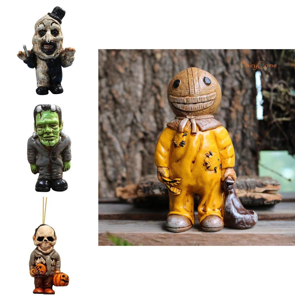 Halloween Ornaments Statue Figures Hand-painted Horror Gnomes For Home Decorations