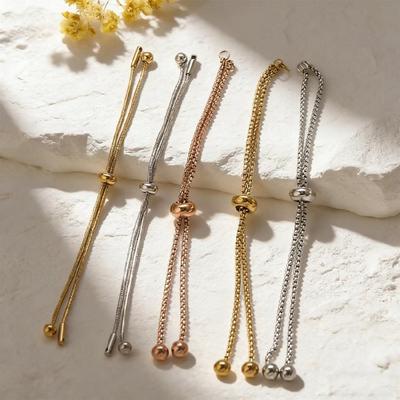 Dreierpack Verstellbare DIY Schmuck-Verlängerungsketten Edelstahl Zugkette Für Individuelle Halsketten