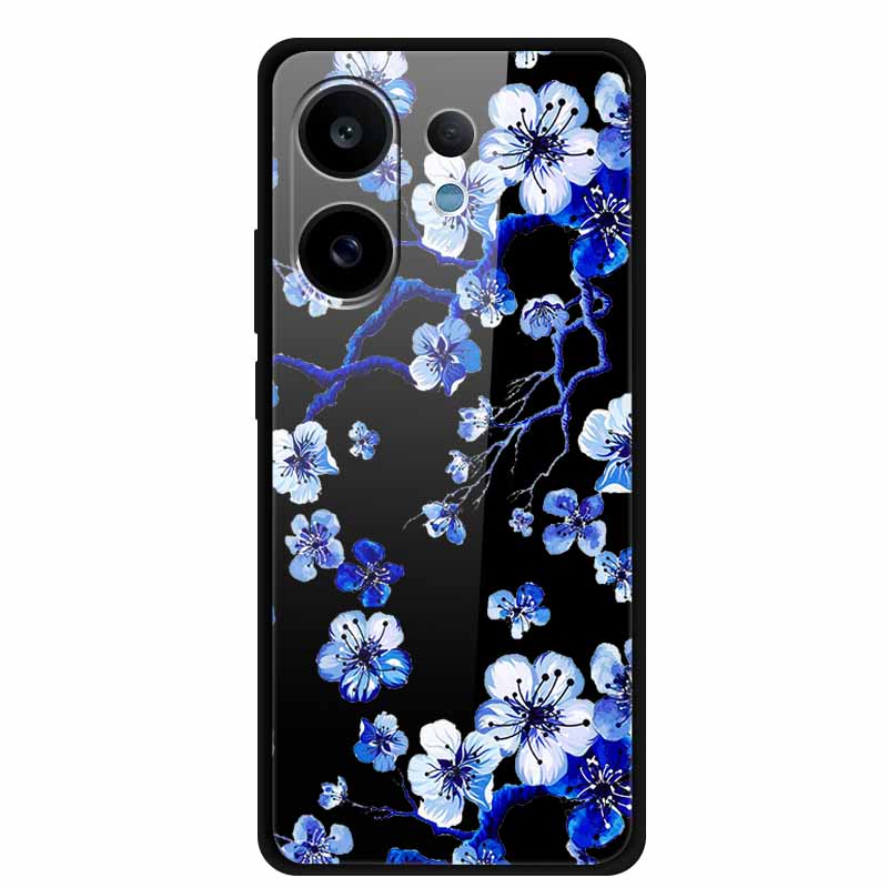 Tempered Glass Case For Vivo V60 2025 Phone Case 6.77" Cartoon Cats Hard Back Cover Soft Bumper For Vivo V60 5G Case V 60 Fundas
