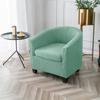 2pcs/set Club Tub Chair Cover Solid Color Polar Fleece Armchair Slipcover Elastic Sofa Slipcovers with Cushion Cover Living Room