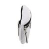 Prada Enamel metal triangle logo zipper closure fabric wrist bag mini women's white