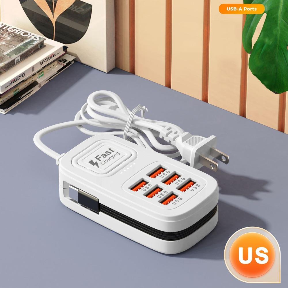 USB Type-C Fast Charging Station Multiple Ports Desktop Charger Power Socket Adapter  Home Office