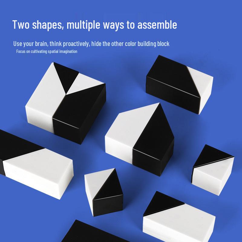 Hidden Building Blocks: Black & White Puzzle Toy for Kids - Sparks Imagination & Parent-Child Play