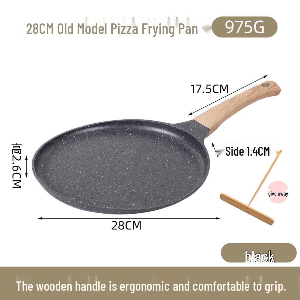 Non-Stick Medical Stone Pan: Ideal for Pizza, Crepes, Steak, Omelettes, and Pancakes