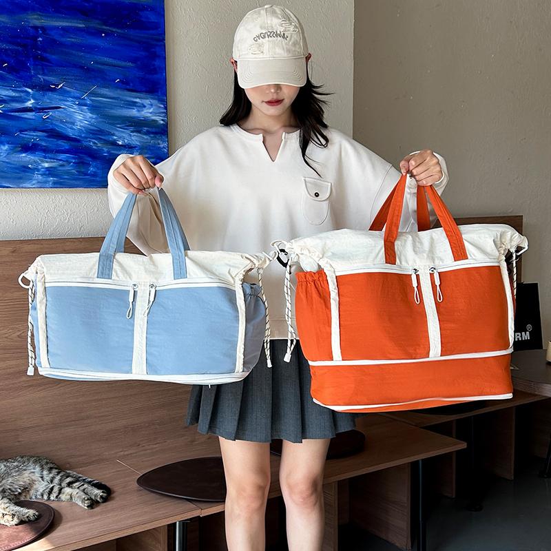 Extensible Large Capacity Shoulder Bag Women's Dry and Wet Separate Travel Bag Short Distance Duffel Bag