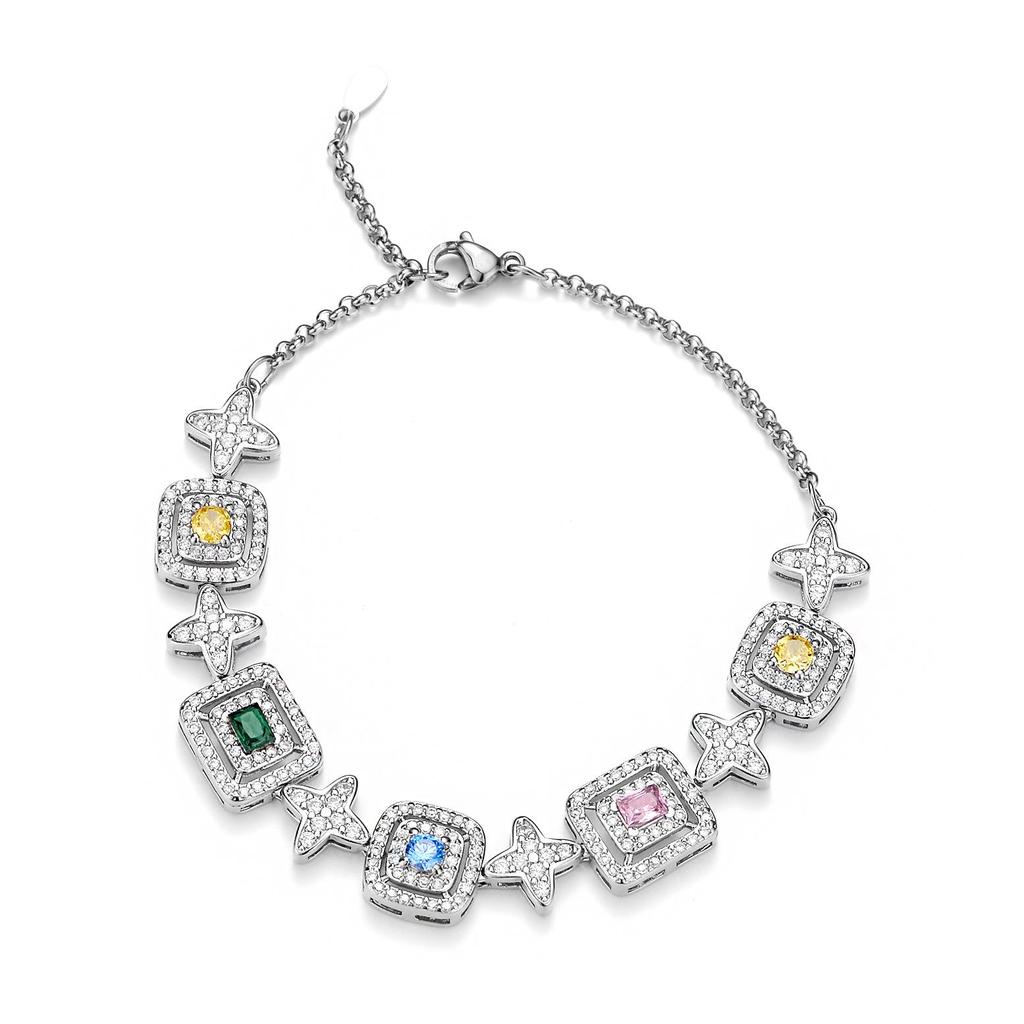 Retro Gem Tourmaline Candy Bracelet: Fashionable, Simple, Adjustable, Niche Japanese-Korean Style