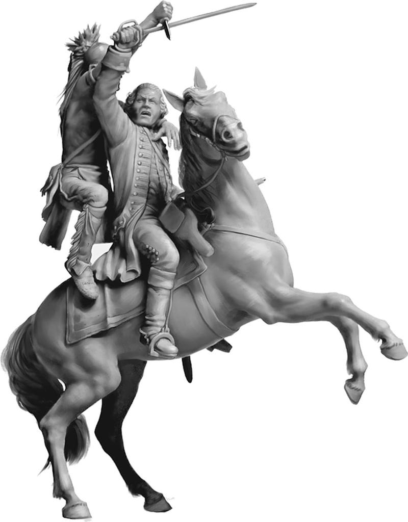 Master Box Maßstab Indischer Busch Britischer berittener Offizier und Einheimischer 18. 2 Figuren Plastikmodellbausatz MB35248 1/35 Kriege Angriff, Amerikanisch, Jahrhundert, +