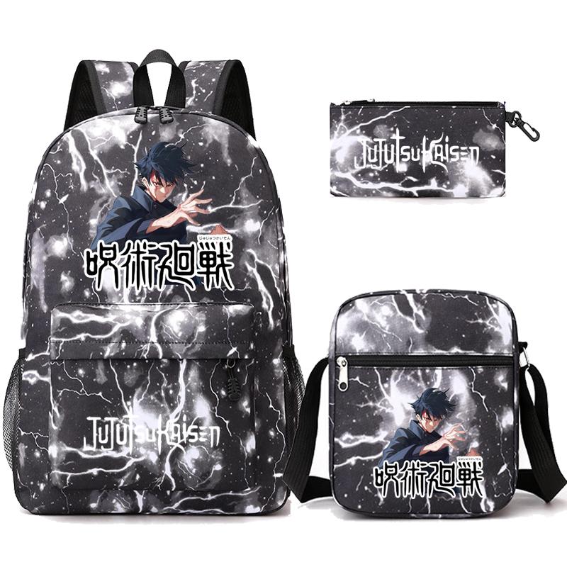 3 teile/satz Anime Rucksack für Jungen Mädchen Leichte Taschen Hildren Schul Student Kawaii Rucksack Zurück Zu Schule