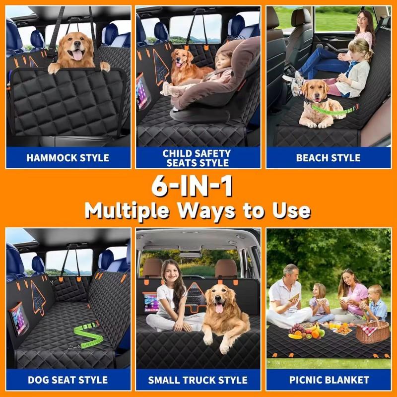 Waterproof Pet Car Seat Cover Back 147x137cm 600D Oxford Fabric Dog Mat With PP Cotton Padding