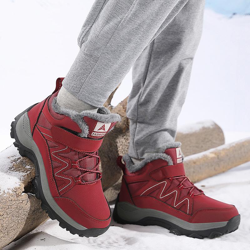 Winter velvet casual shoes sports and leisure daily round head thickened warm high-top shoes large size snow boots