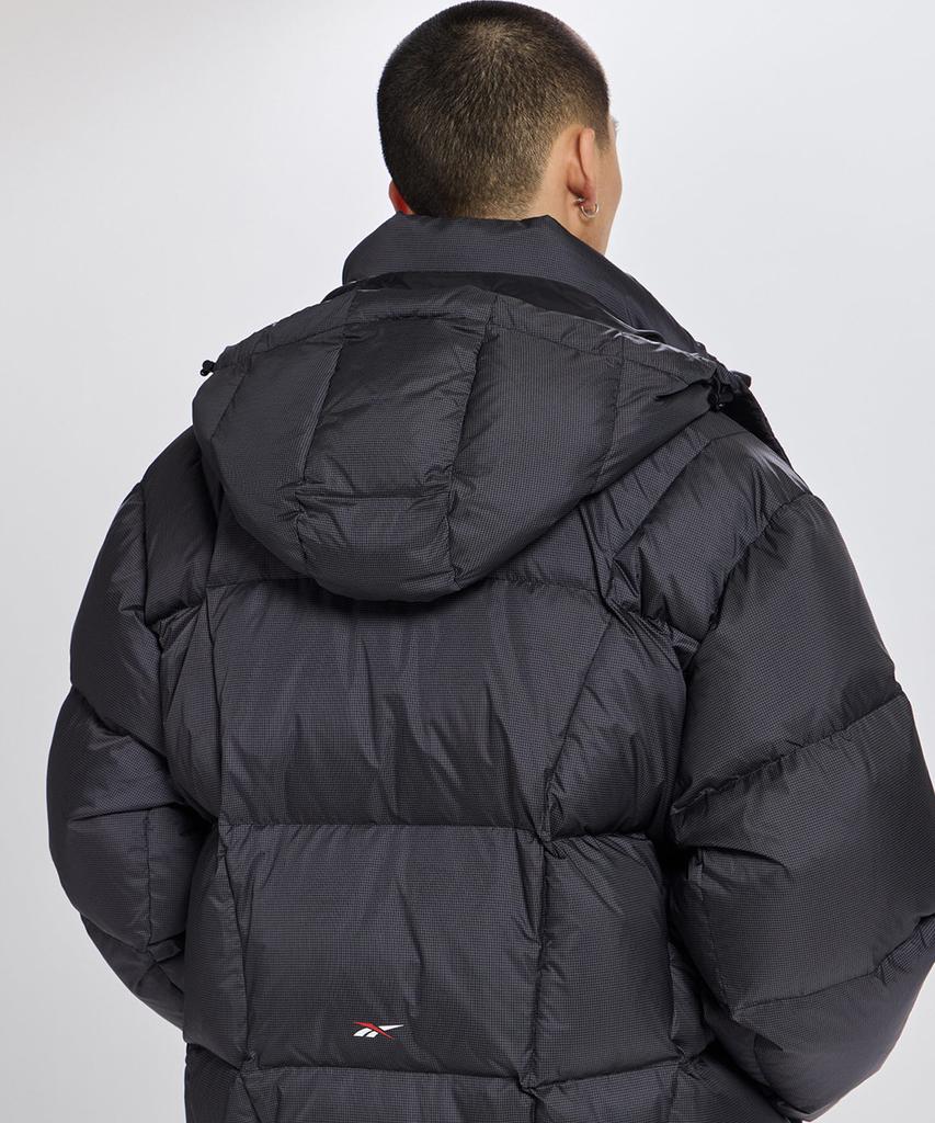 Reebok Pump Hooded 2-Way Down Jacket - Black