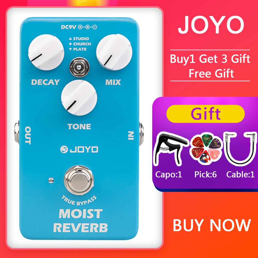 JOYO JF-20 MOIST Reverb Guitar Pedal with 32-bit DSP Chip with Studio/Church/Plate 3 Reverb Types for Electric Guitar/Bass
