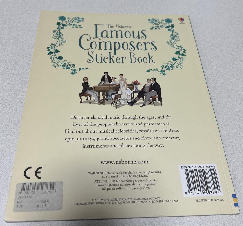 [USED] Famous Composers Sticker Book